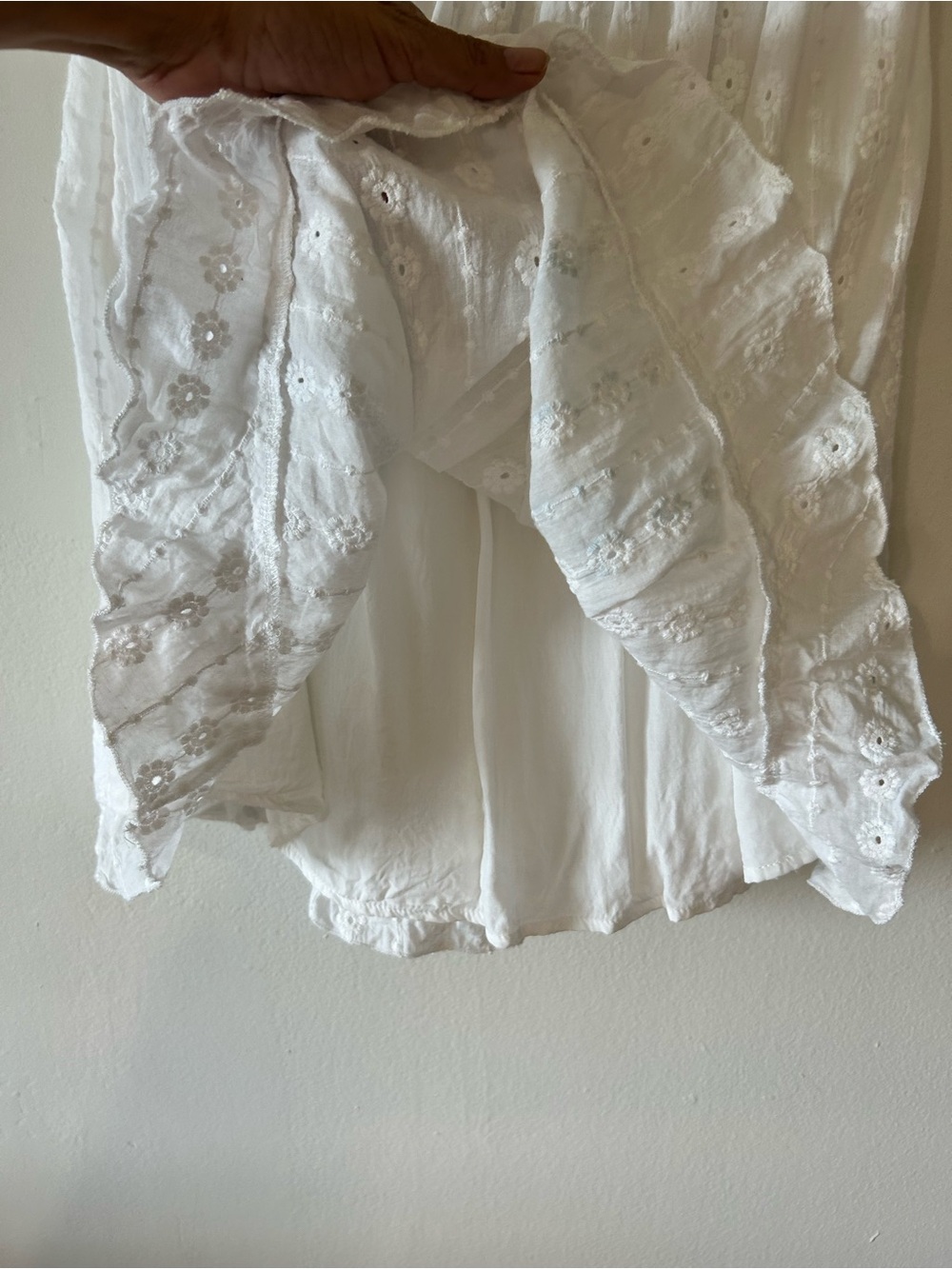 Princess Polly Carlita White Eyelet Babydoll cottage Lolita cotton Mini Dress 8 - Picture 8 of 9